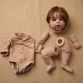 22inch Gounchi Reborn Doll Kits Complete with Hand Rooted Hair And Cloth Body
