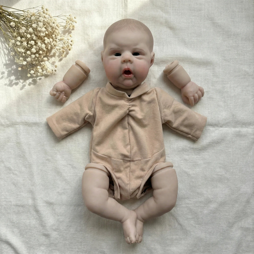 22inch Gounchi Finished Reborn Doll Kits white Skin Painted Hair with cloth body