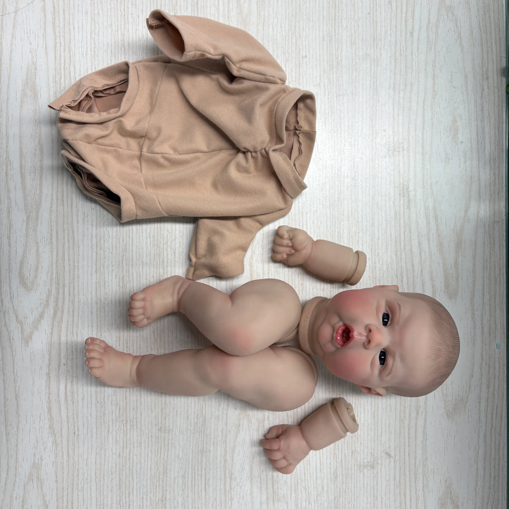 22inch Gounchi Finished Reborn Doll Kits white Skin Painted Hair with cloth body