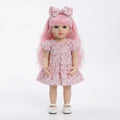 22inch Betty Full body Silicone Reborn Pink Curly hair Girl Doll Lifelike 3D Skin Visible Veins Gifts for Children