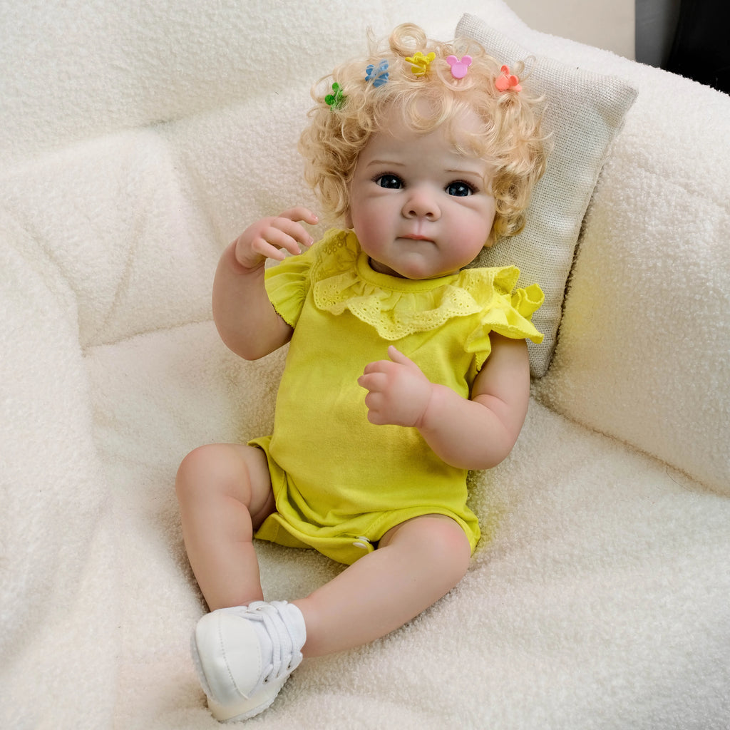 19-inch Newborn Lifelike Reborn Baby Doll Bettie Cuddly Full Body Multiple Layers 3D Skin Painting Collectible Toy