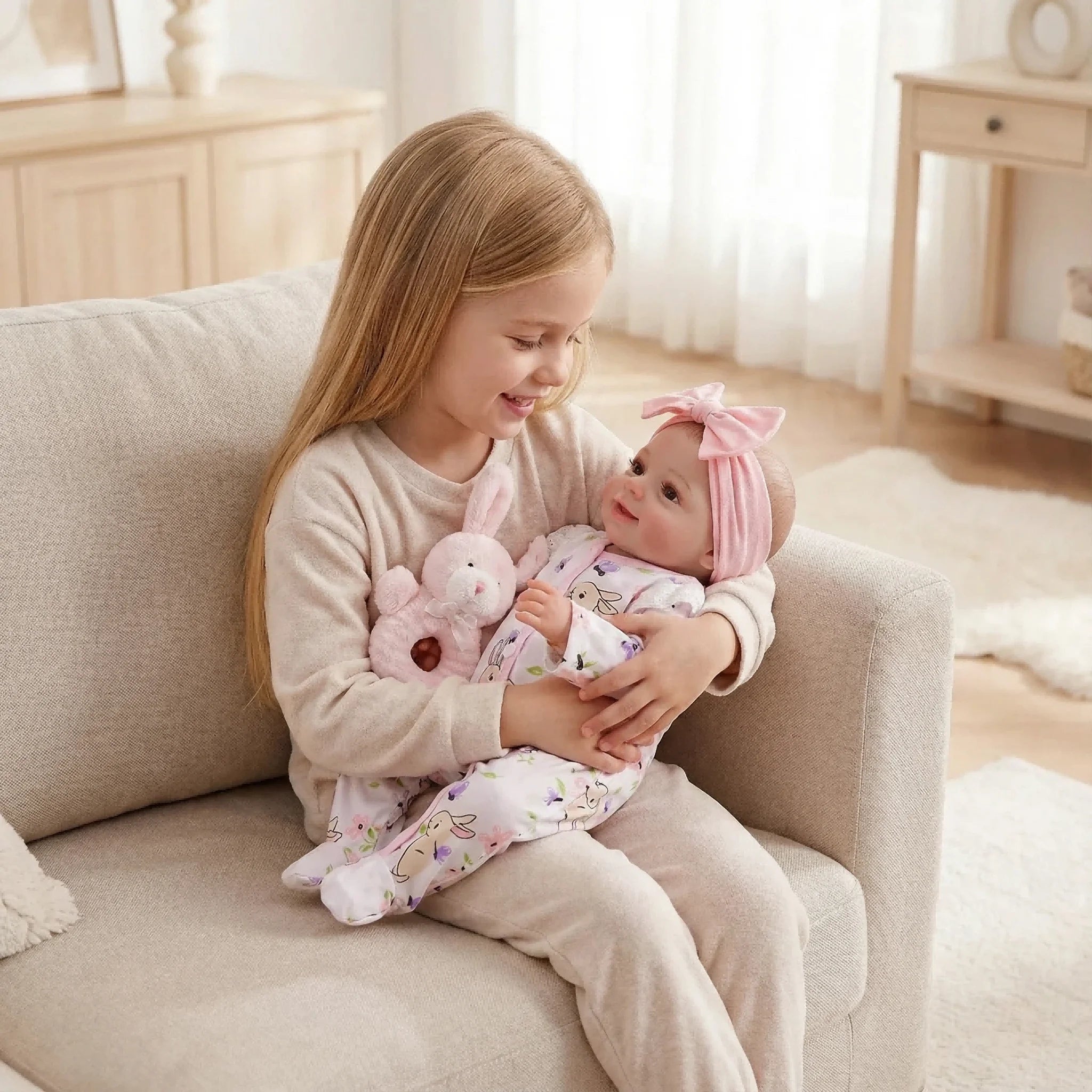 17inch Reborn Baby Newborn Doll Lifelike Soft Touch Cuddly Baby Multiple Layers Painting 3D Skin