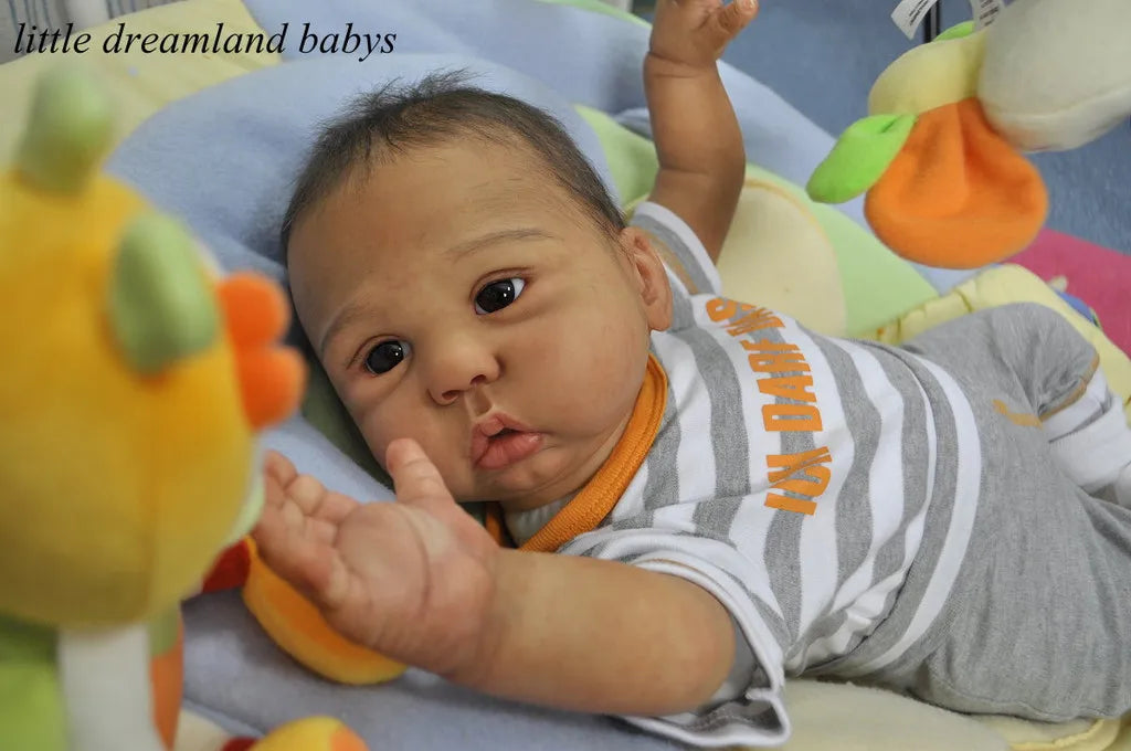 22inch Unpainted Unfinished Reborn Doll Kit Amy Fresh Color Soft Touch DIY Toys with Cloth body and Eyes