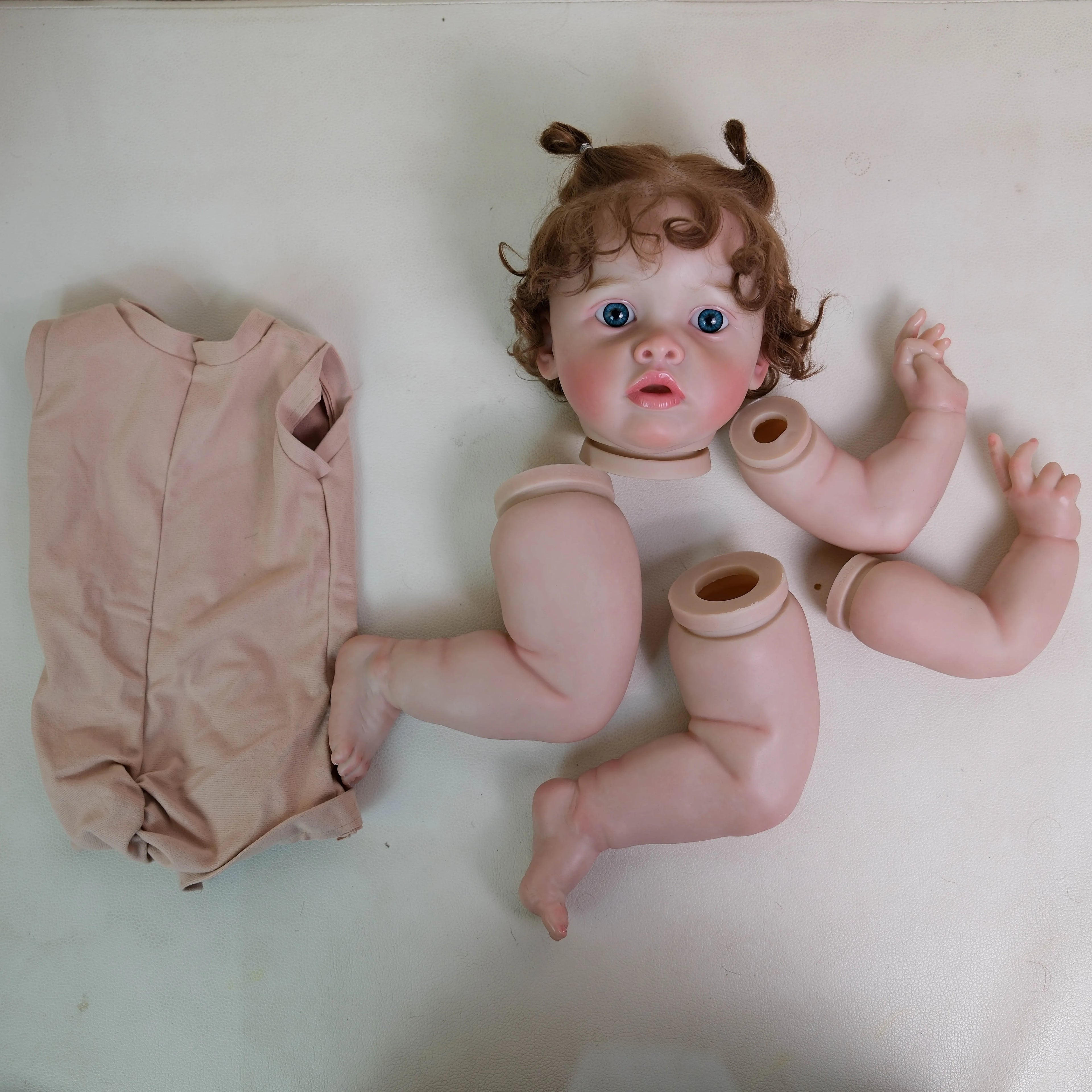 20inch Doll Kits Painted Finished with Hand Rooted Hair High Quality Multiple Layers Benjamin Two Colors