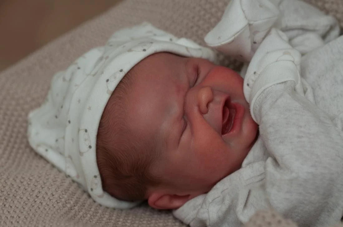 19inch Finished Reborn Doll MARIA "BABY'S FIRST CRY" Same As Picture 3D Skin Painted Hair Visible Veins Reborn Baby Doll