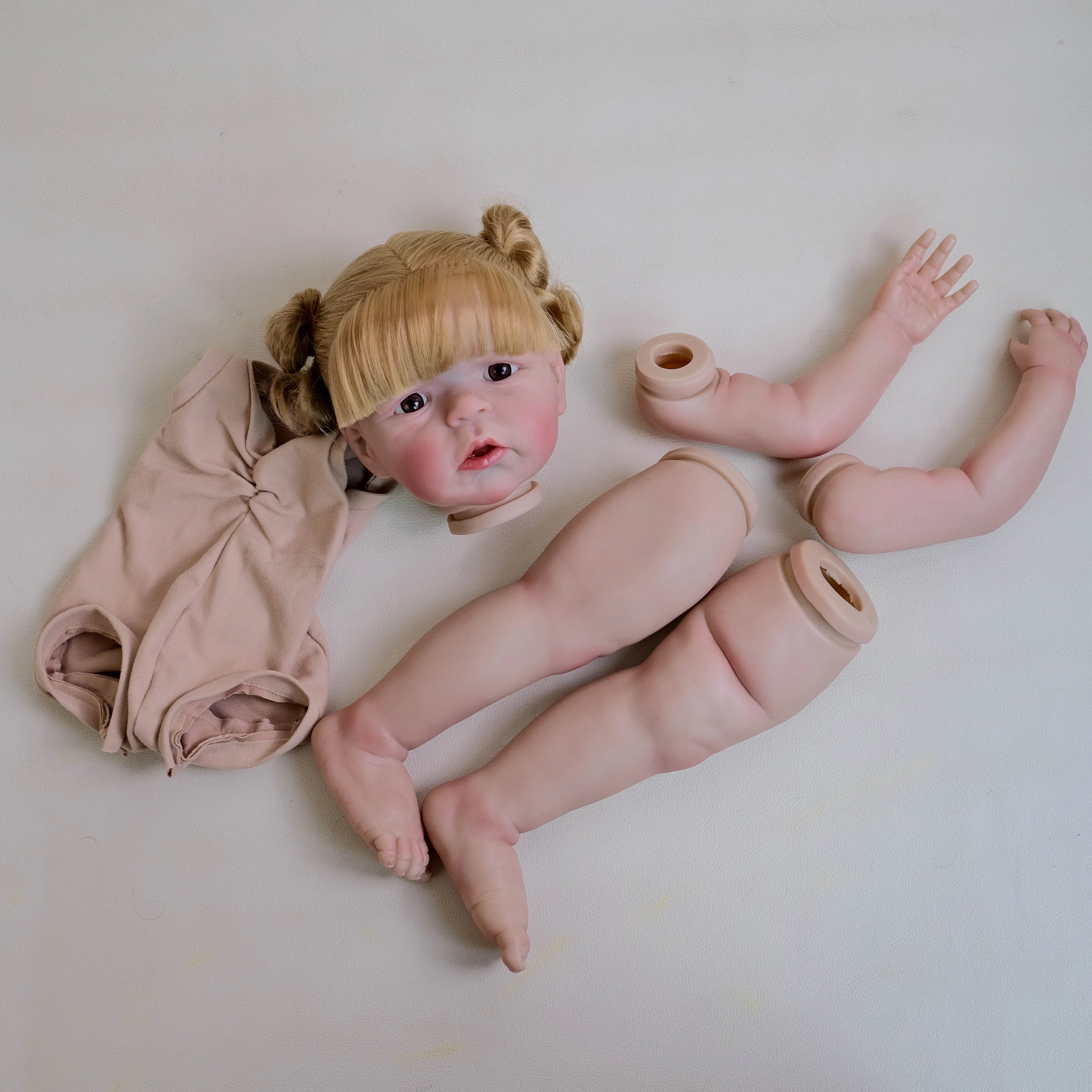 NPK  24inch Lifelike Clearance Sale Kit Sandie Already Painted Doll Parts Cute Birthday Christmas Gifts