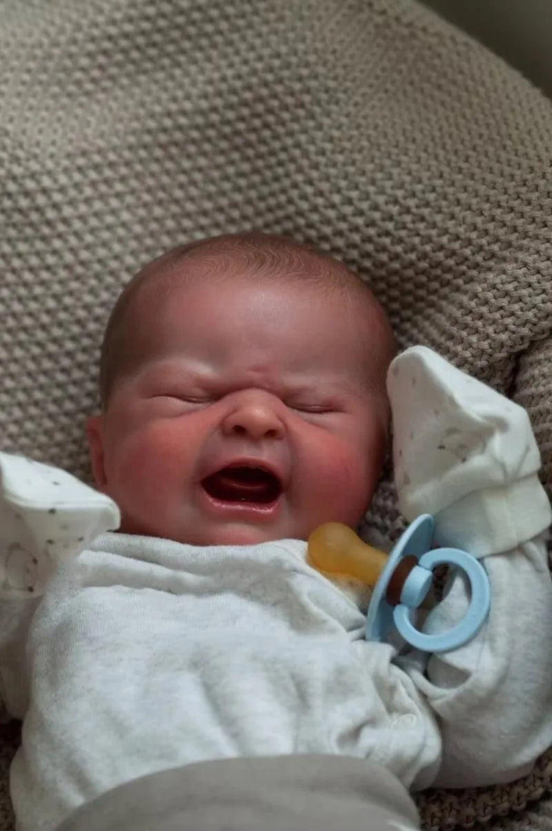 19inch Finished Reborn Doll MARIA "BABY'S FIRST CRY" Same As Picture 3D Skin Painted Hair Visible Veins Reborn Baby Doll