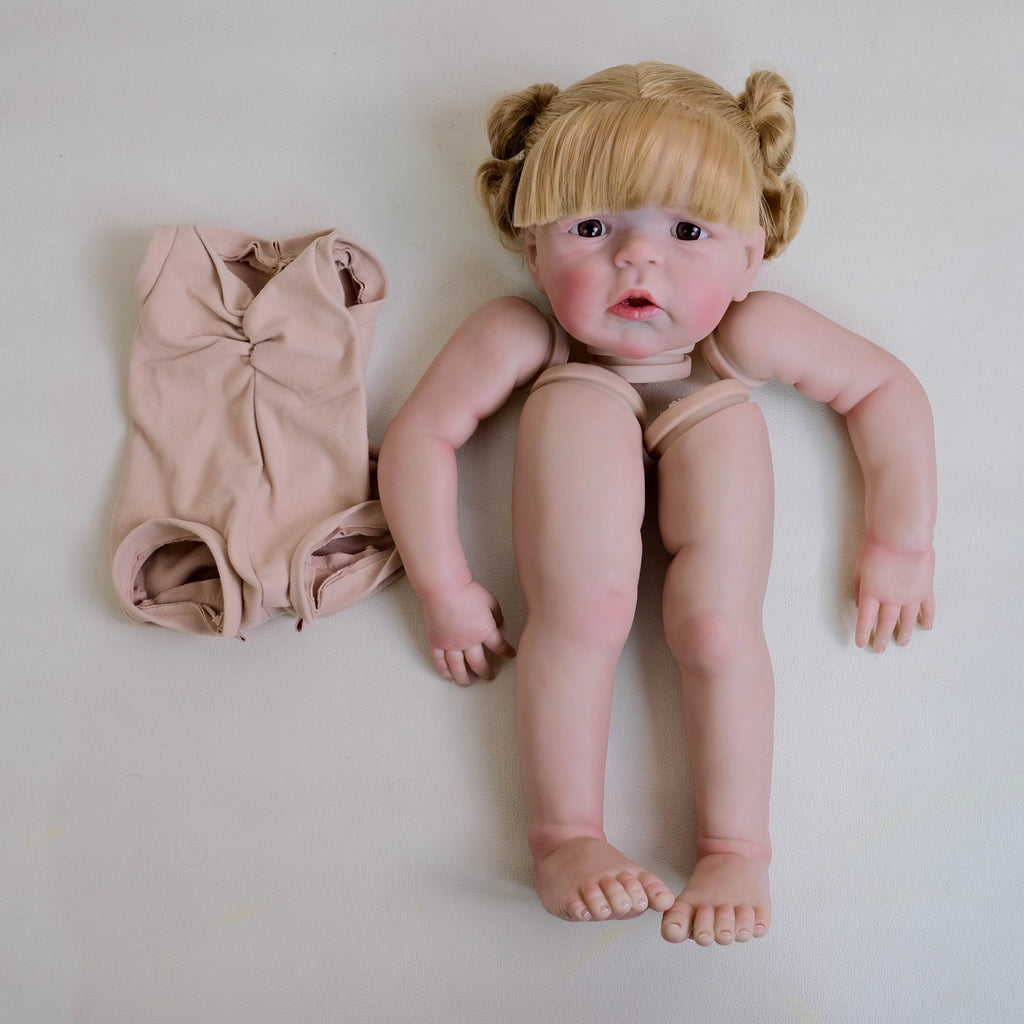 NPK  24inch Lifelike Clearance Sale Kit Sandie Already Painted Doll Parts Cute Birthday Christmas Gifts