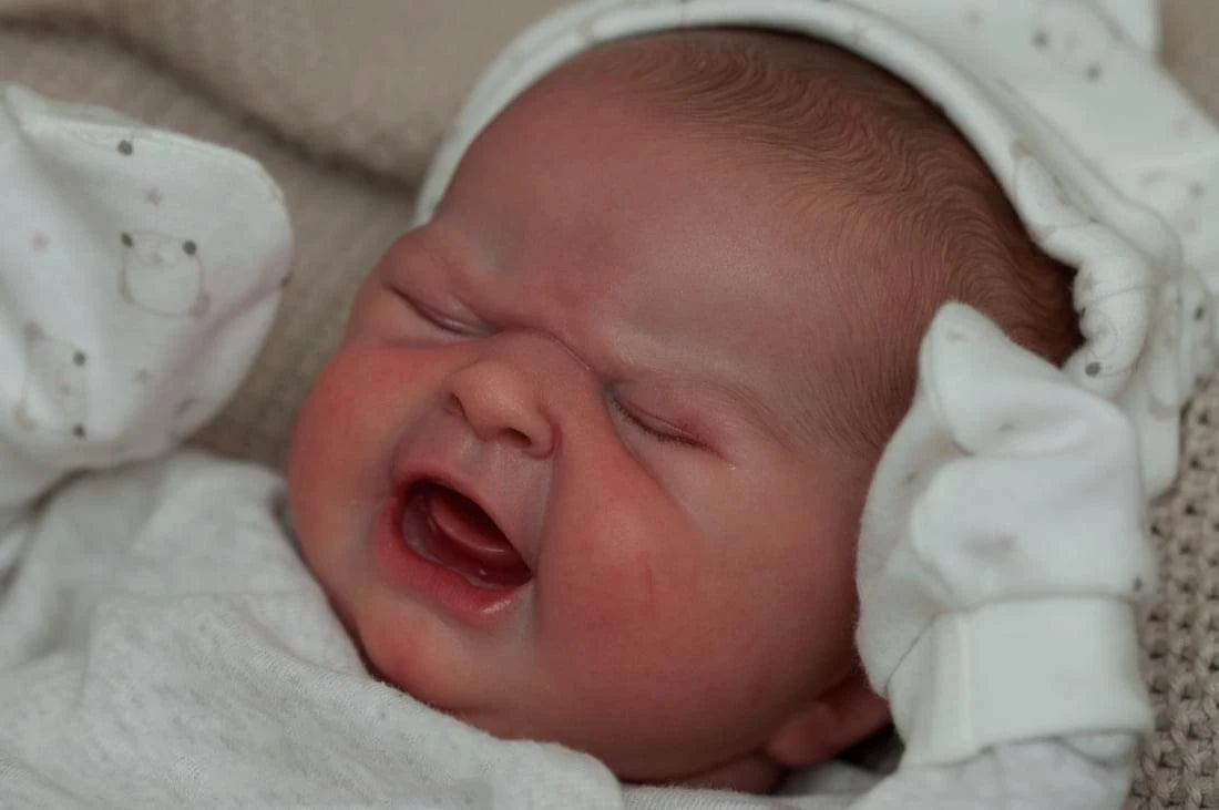 19inch Finished Reborn Doll MARIA "BABY'S FIRST CRY" Same As Picture 3D Skin Painted Hair Visible Veins Reborn Baby Doll