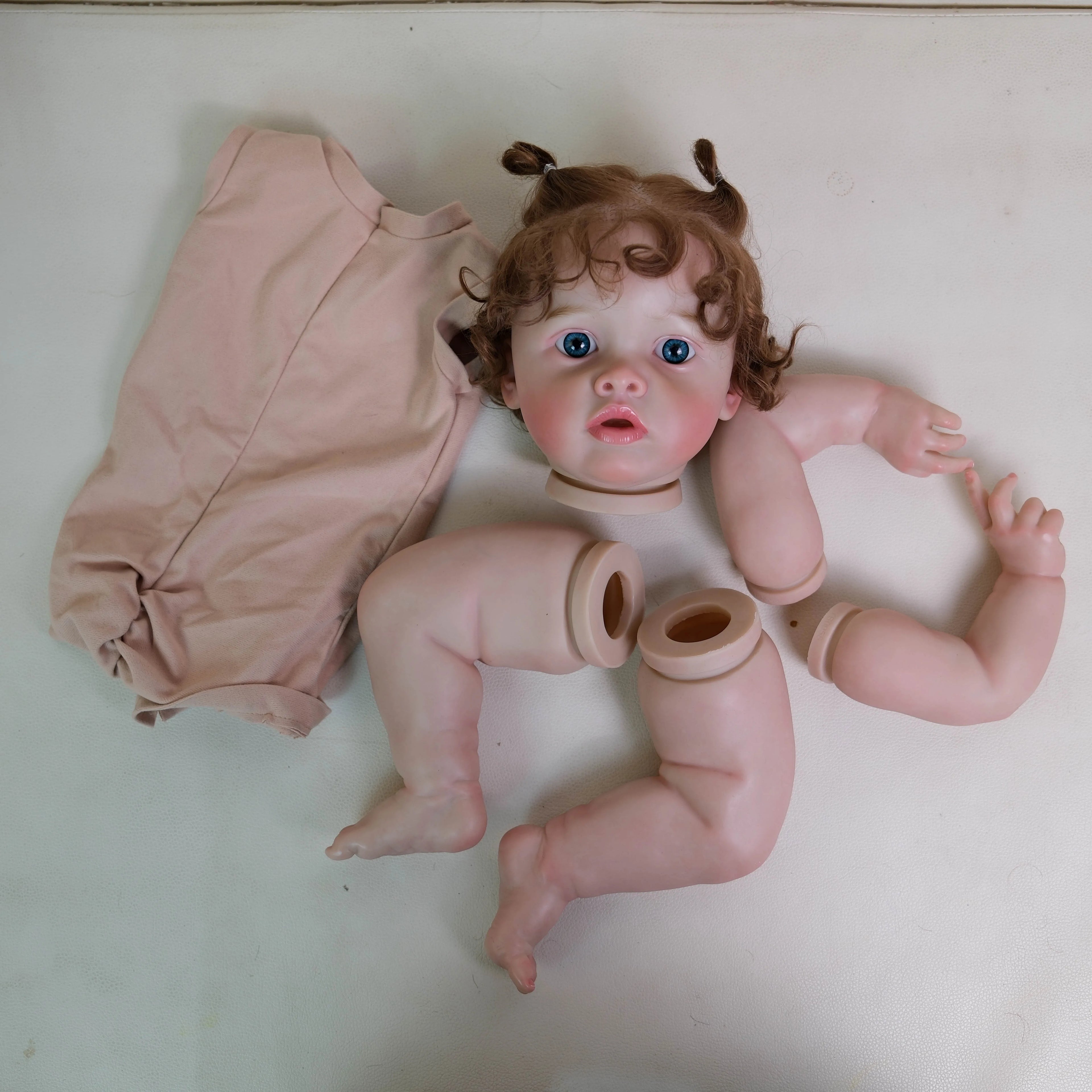 20inch Doll Kits Painted Finished with Hand Rooted Hair High Quality Multiple Layers Benjamin Two Colors