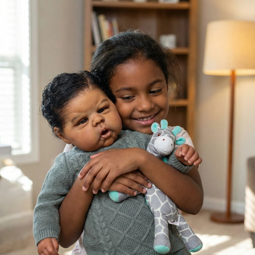 24-inch Dark Brown Skin Reborn Toddler Boy Doll - High Quality Hand Painted Gounchin Collectible Art Doll