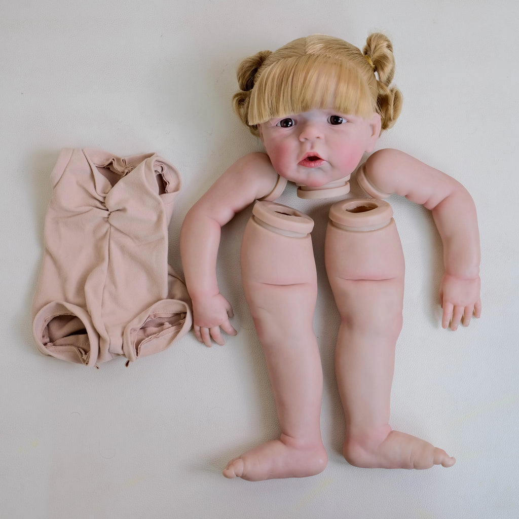 NPK  24inch Lifelike Clearance Sale Kit Sandie Already Painted Doll Parts Cute Birthday Christmas Gifts