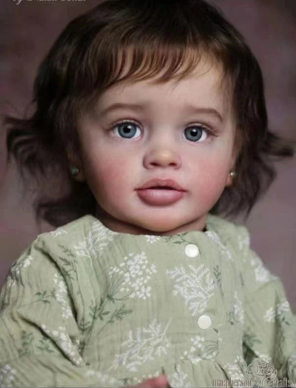 26Inch Lifelike Baby Toddler Reborn Pippa Princess Girl Realistic Doll Unfinished Doll Parts with Cloth body and Eyes