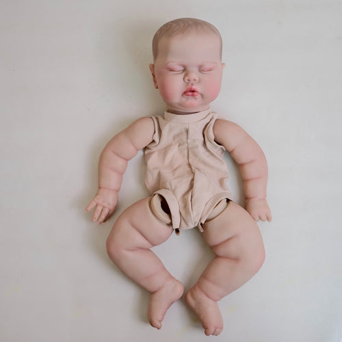 19-inch Sleeping Pickle Painted Doll Kit - Cute Birthday Christmas Gift with Blonde Hair Finished Doll Parts for Collectors