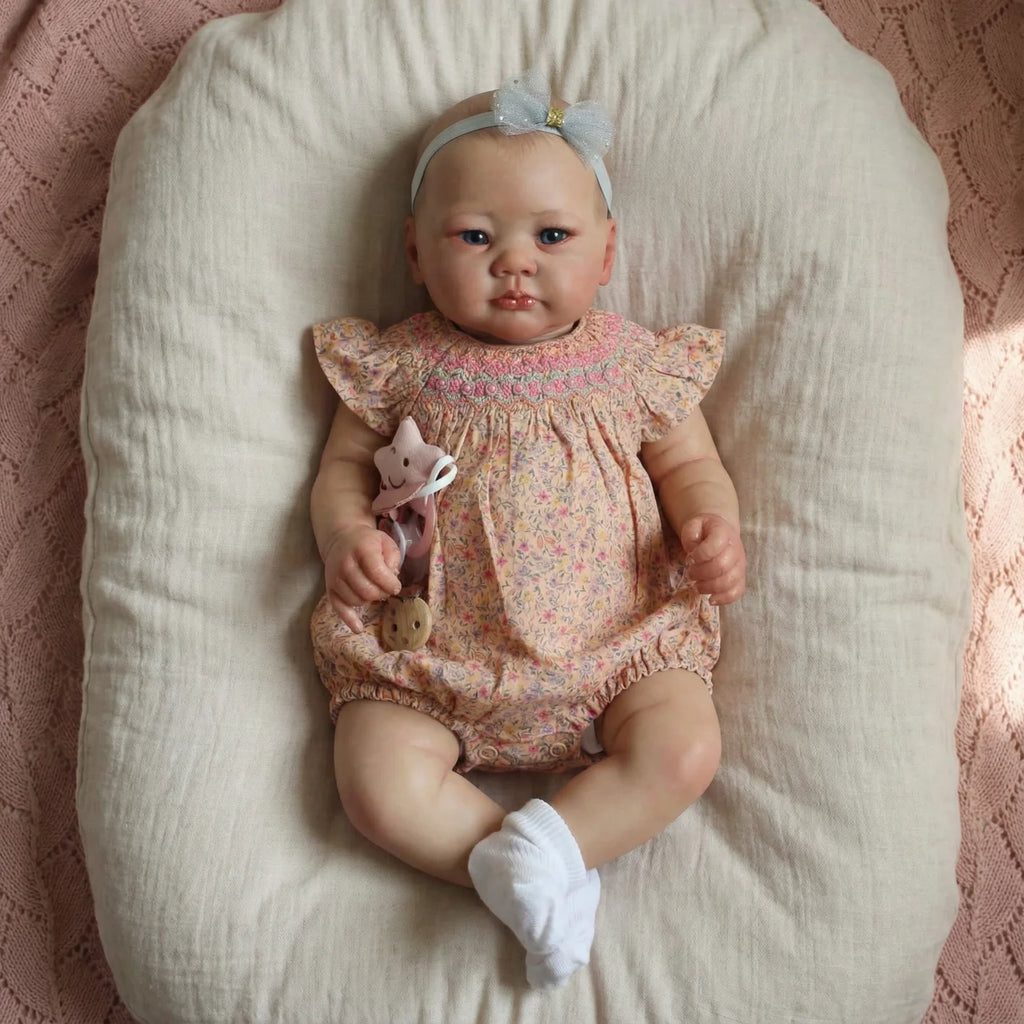 19inch Lali Soft Body Newborn Baby Reborn Doll Lifelike Soft Touch Cuddly Baby Multiple Layers Painting 3D Skin