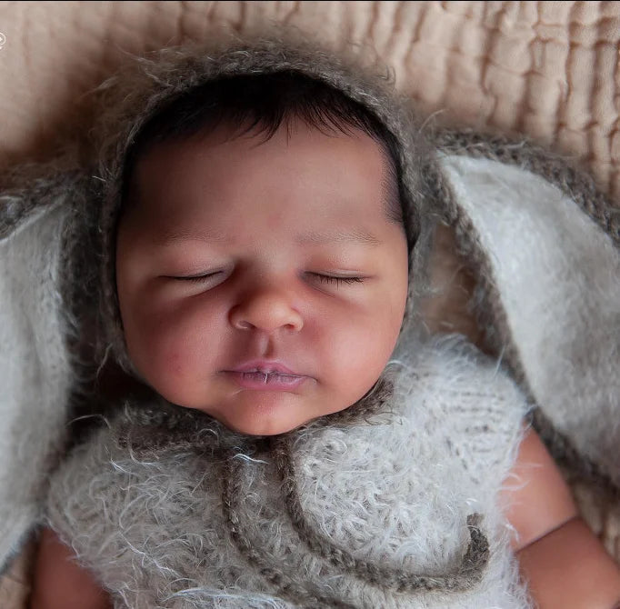 21inch Reborn Doll Kit Elliot Sleeping Baby Unfinished Unpainted Doll Parts with Cloth body