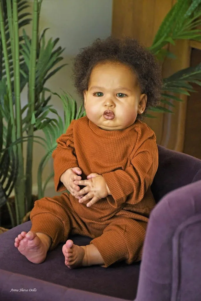 24inch Unpainted Blank Reborn Doll Kit Blue Sparrow Huge Baby Size DIY Unfinished Doll Parts with Cloth body and eyes