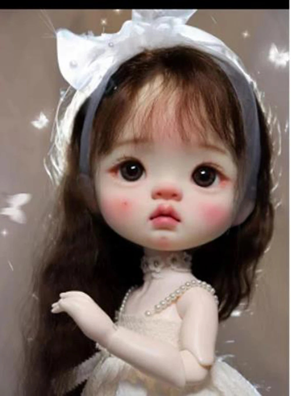 In stock 1/6 qianqian yuanbao BJD Doll Big Head Doll Resin Material No Makeup DIY Doll Accessories Child Doll Toys Girl Gift