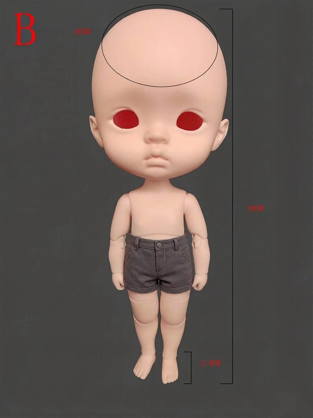 In stock 1/6 qianqian yuanbao BJD Doll Big Head Doll Resin Material No Makeup DIY Doll Accessories Child Doll Toys Girl Gift