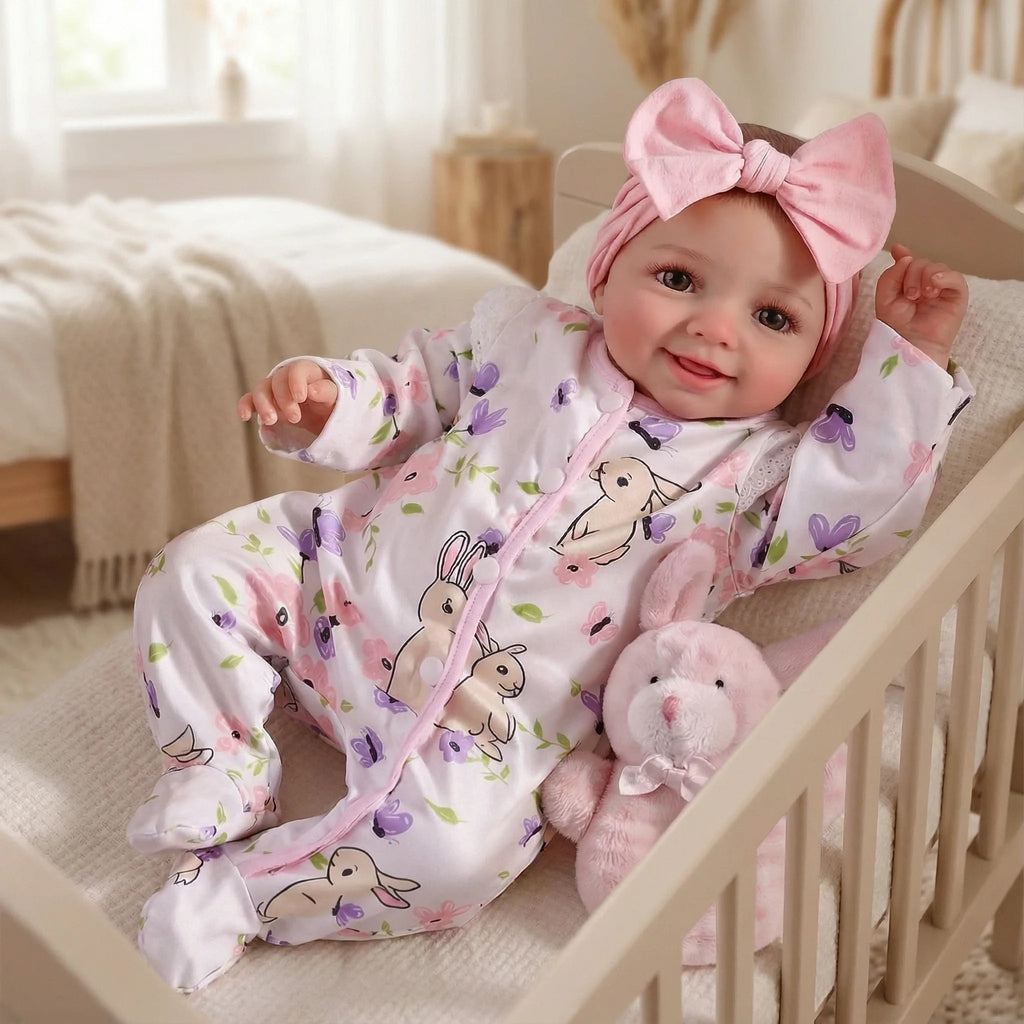 Boneca Reborn de 17 polegadas Bebê Reborn, Realista, Toque Macio, Bebê Aconchegante, Pintura em Múltiplas Camadas, Pele 3D