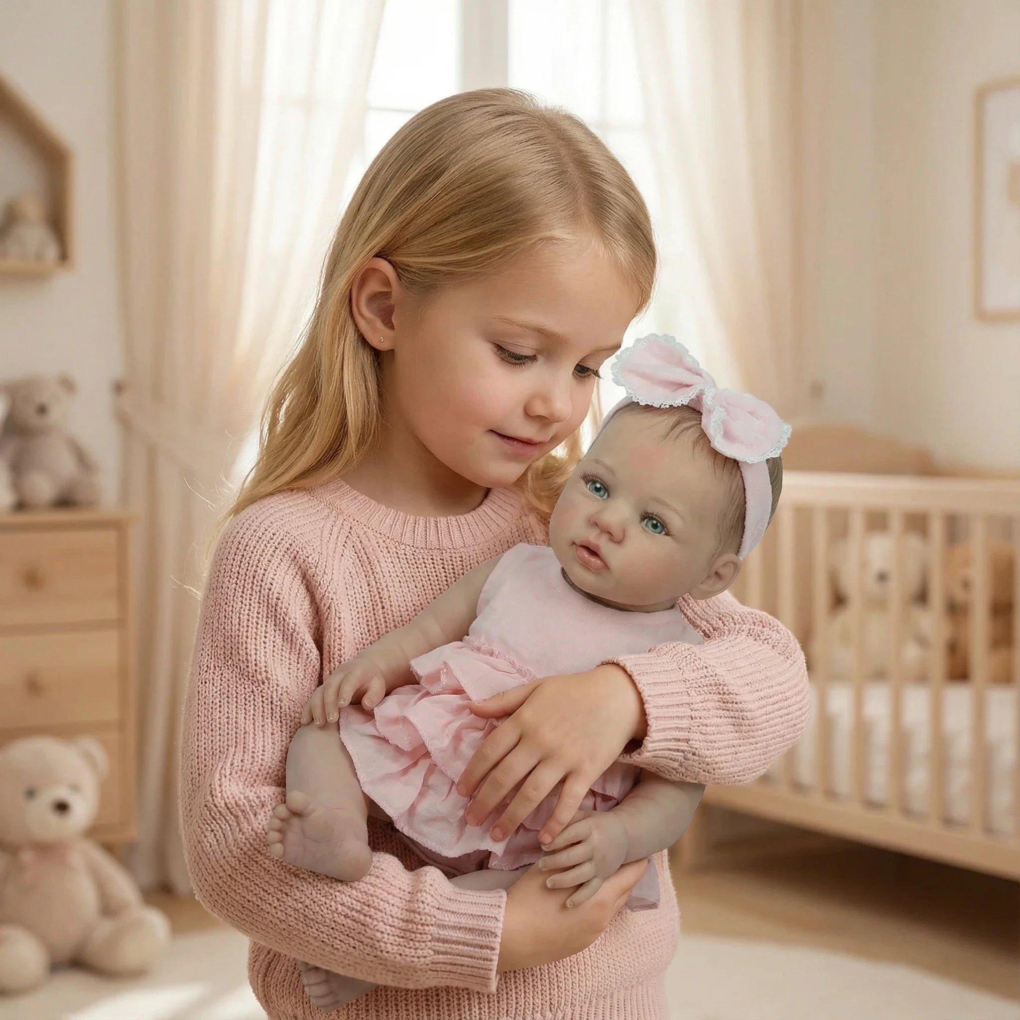 19" Abigail Reborn Baby Doll | Lifelike Vinyl & Cloth Body with 3D Skin & Visible Veins