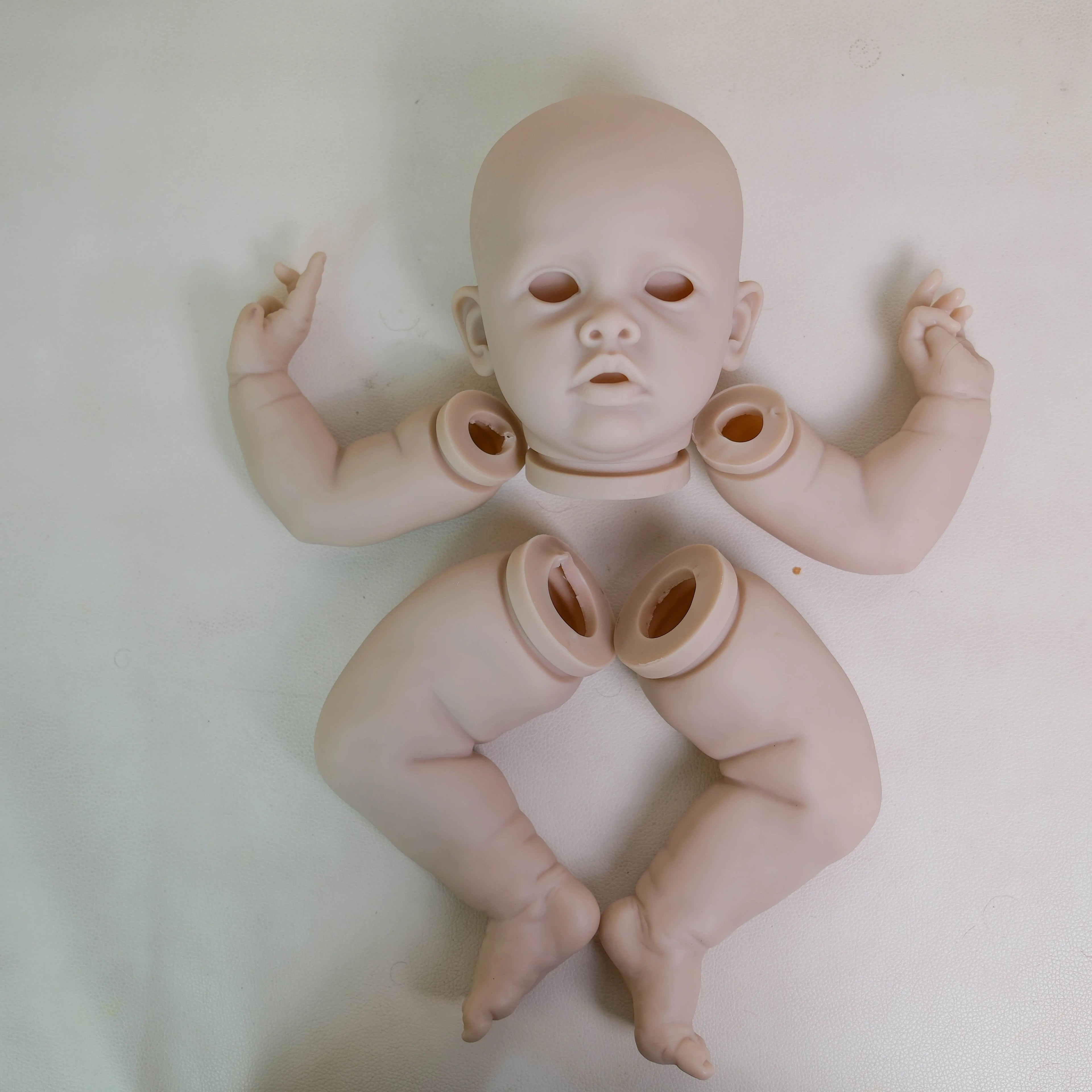 22inch Unfinished Doll  New Limited Edition Reborn Doll Kit Benjamin With Cloth Body and Eyes