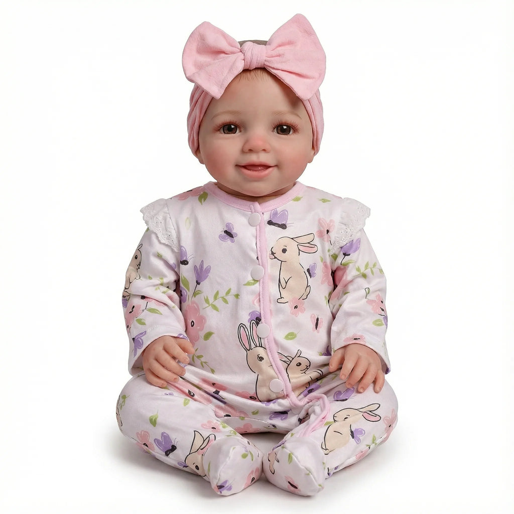 Boneca Reborn de 17 polegadas Bebê Reborn, Realista, Toque Macio, Bebê Aconchegante, Pintura em Múltiplas Camadas, Pele 3D