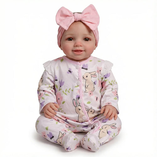 Boneca Reborn de 17 polegadas Bebê Reborn, Realista, Toque Macio, Bebê Aconchegante, Pintura em Múltiplas Camadas, Pele 3D