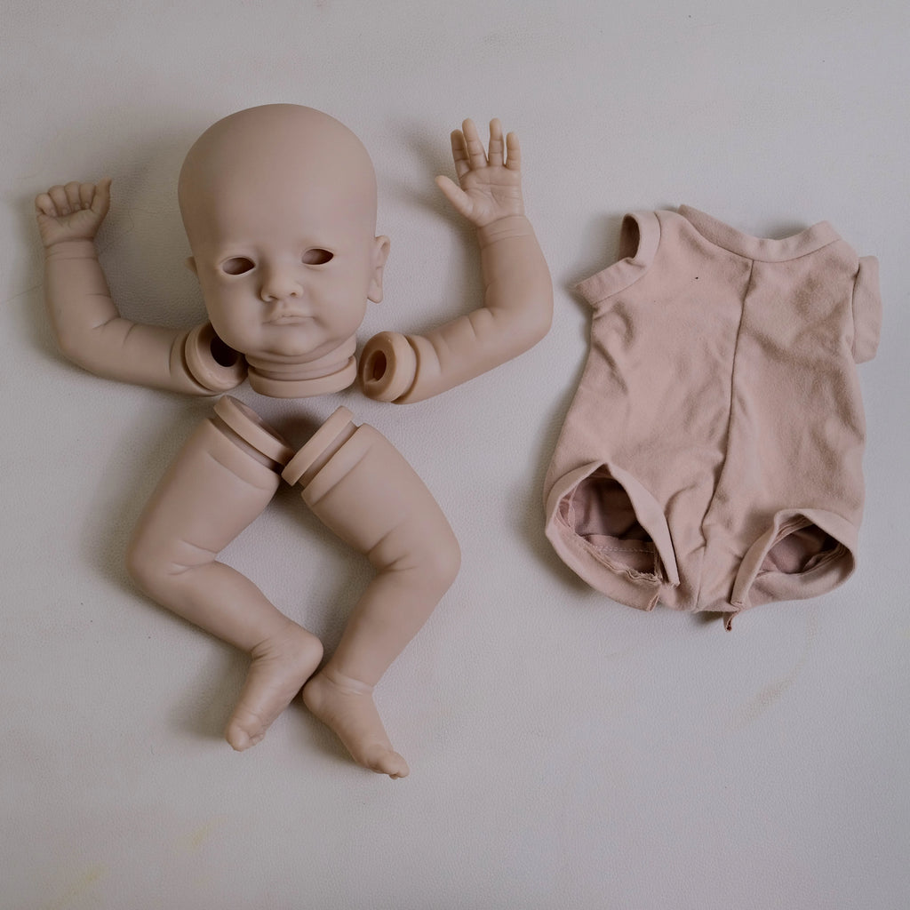 DIY 18inch mila full limbs with cloth body random eye soft lifelike real touch fresh color unpainted unfinished doll parts