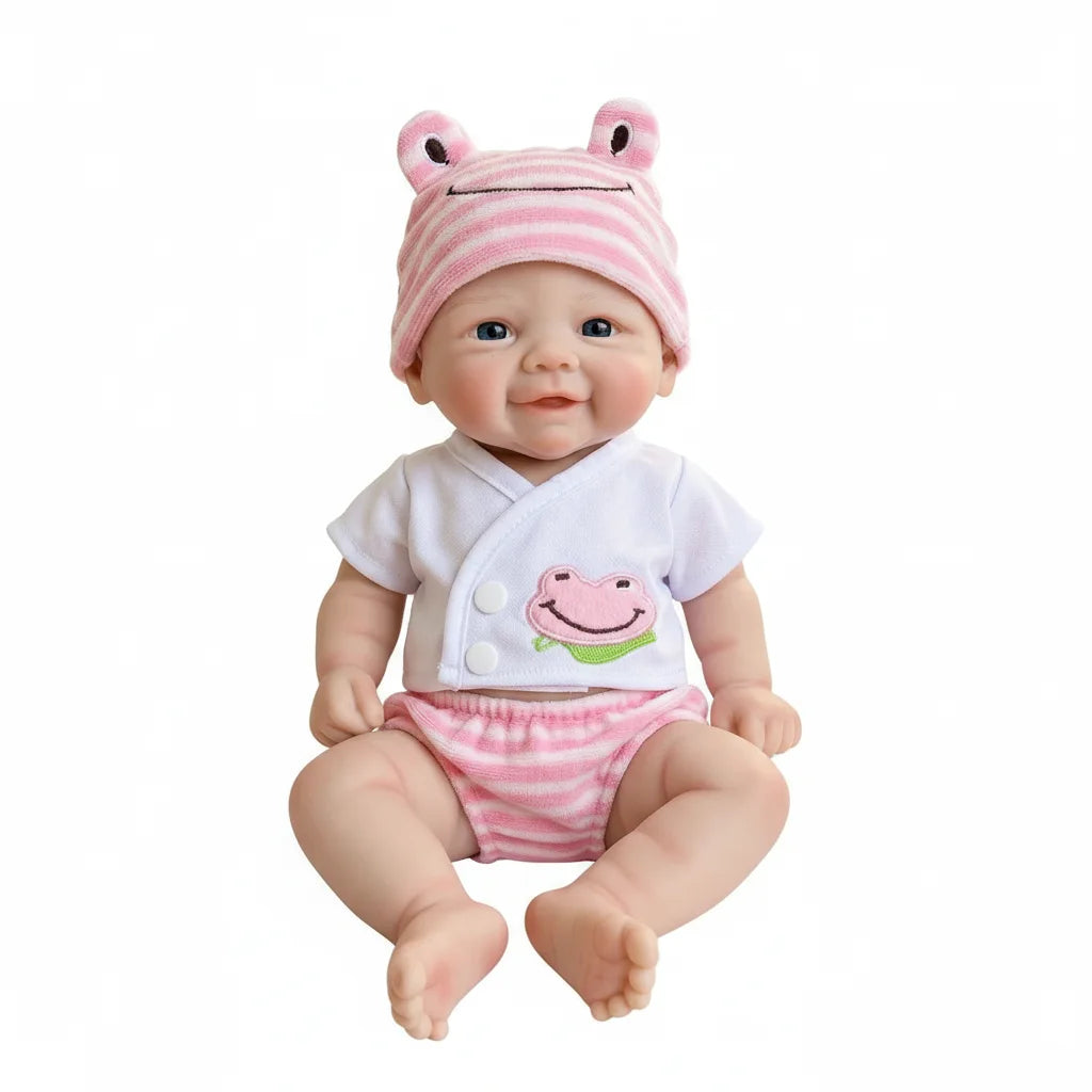 12" Vivienne Reborn Baby Doll | Full Solid Silicone Realistic Newborn with Pacifier & Outfit