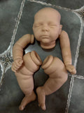 21inch Reborn Doll Kit Elliot Sleeping Baby Unfinished Unpainted Doll Parts with Cloth body