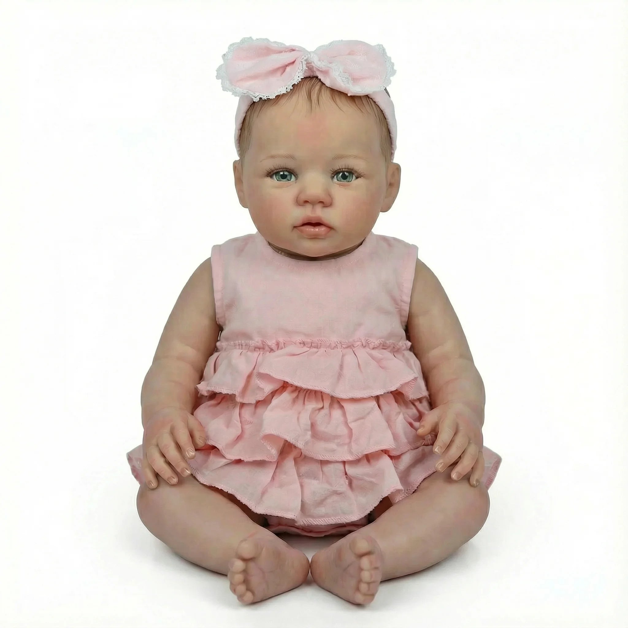 19" Abigail Reborn Baby Doll | Lifelike Vinyl & Cloth Body with 3D Skin & Visible Veins