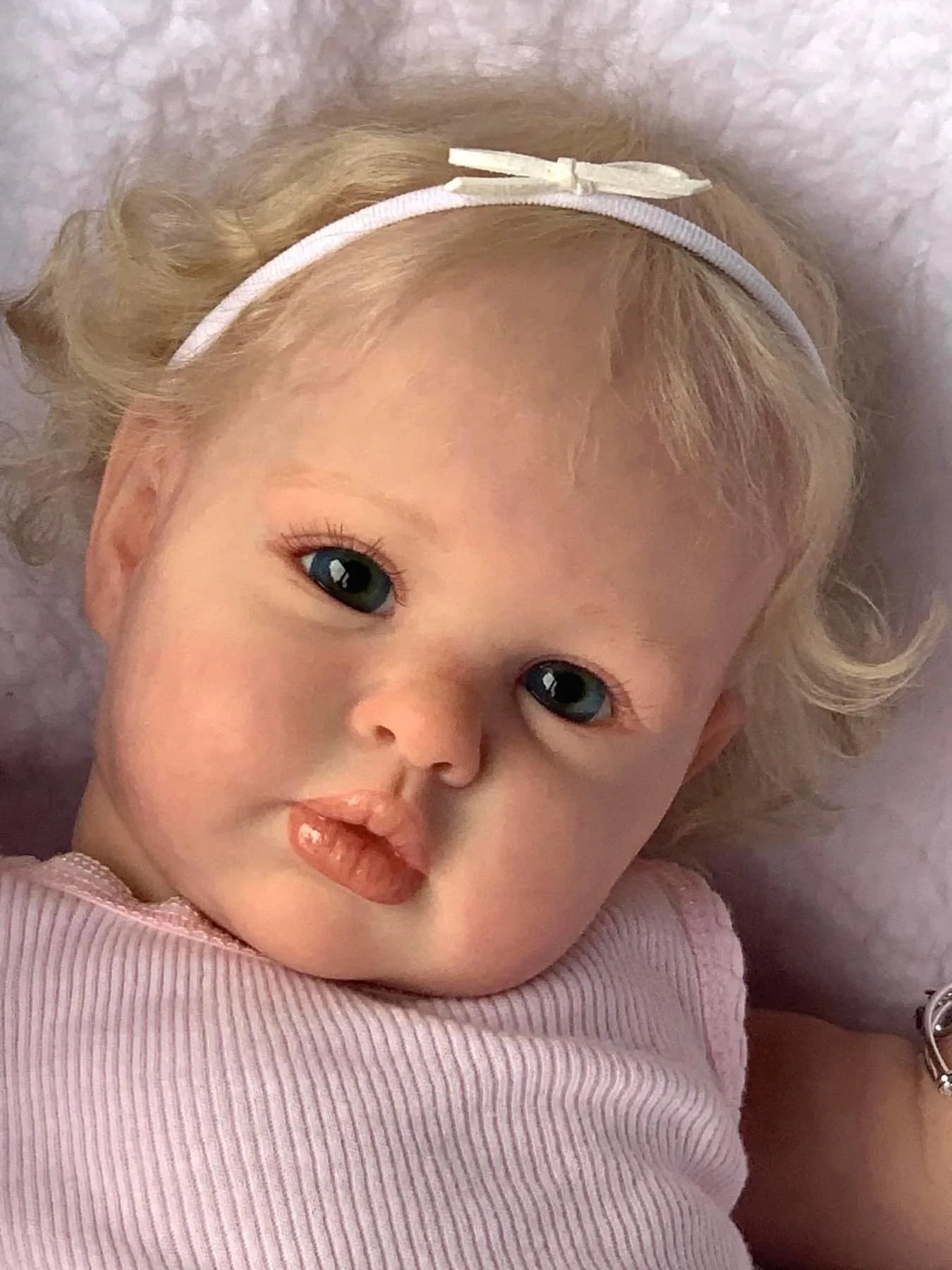 24 Inch Reborn Baby Doll Ellie - Toddler Newborn Princess Girl Doll with Lifelike Soft Touch 3D Skin And Hand Root Hair