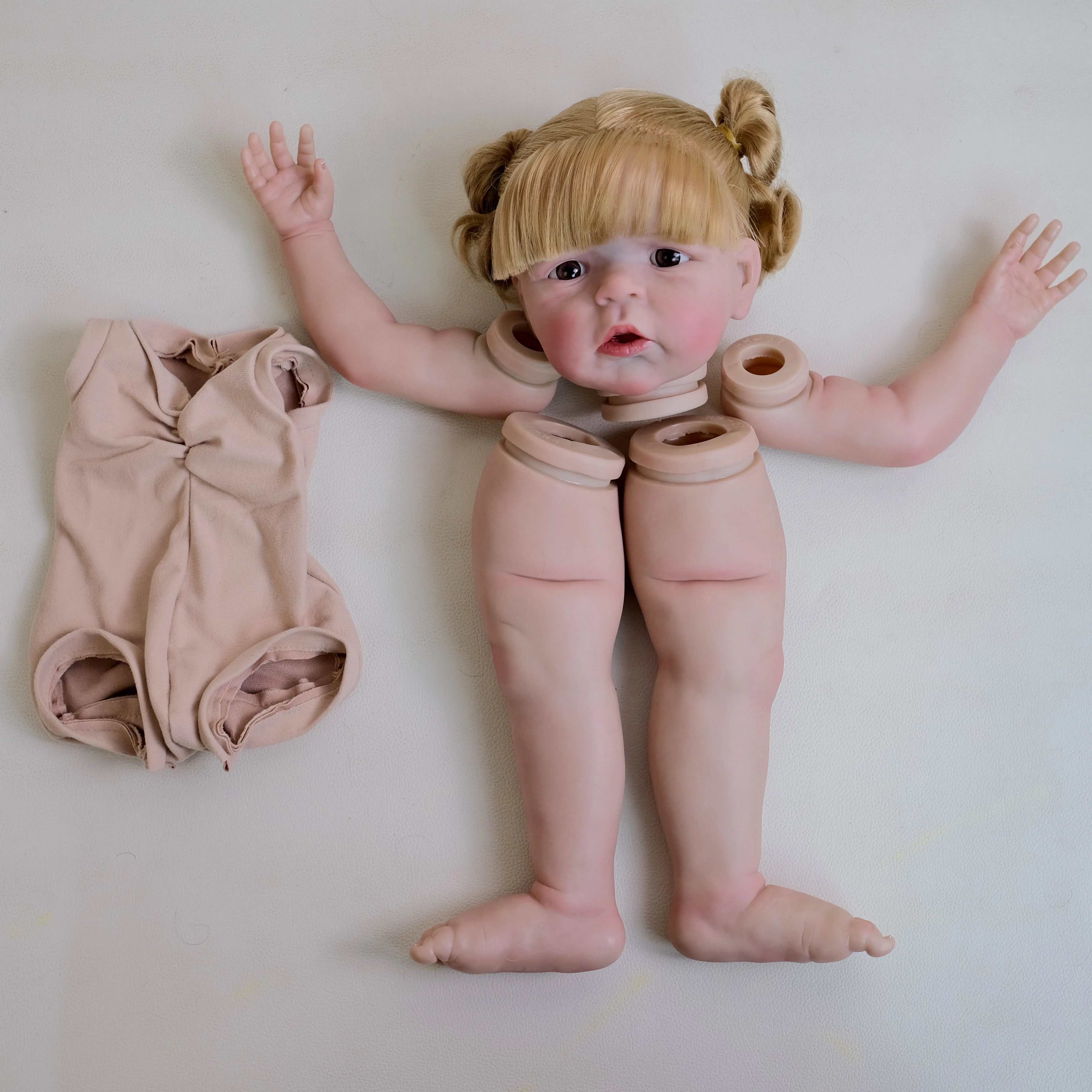 NPK  24inch Lifelike Clearance Sale Kit Sandie Already Painted Doll Parts Cute Birthday Christmas Gifts