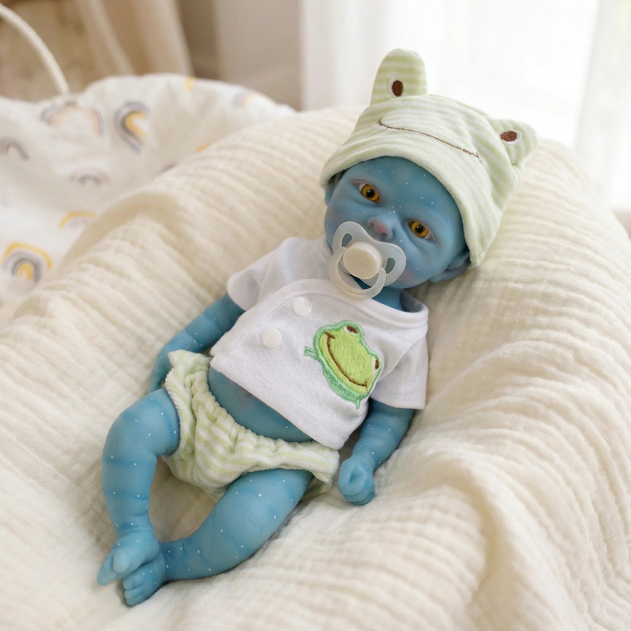 12inch Solid Silicone Fairy Avatar Reborn Doll | Super Soft Platinum Silicone, Lifelike Flexible