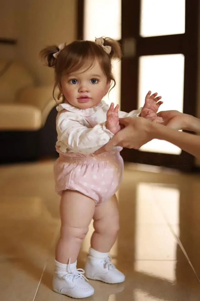 66CM Pippa Already Painted Finished Doll Reborn Toddler Huge Baby Size Popular Lifelike Soft Touch 3D Skin Art Doll