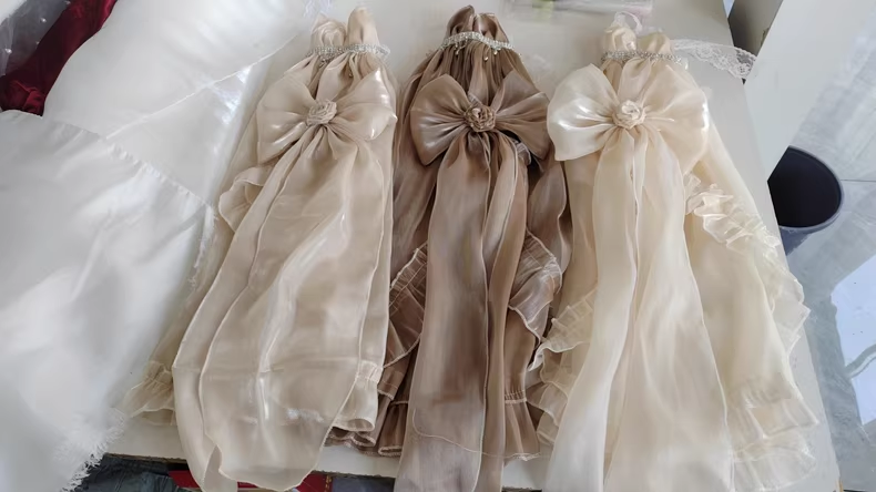 New Long Evening Dress Doll Clothes for 1/3 1/4 BJD Doll French Style Girl Women