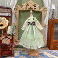 Blythe 1/6 1/4 1/3 BJD Doll Clothes Doll Outfit Green+Beige Yarn Dress+Headwear