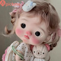 Joint Resin 1/8 BJD Doll Nude Toy Aggrieved Emoji Face Makeup Girl Handmade Gift