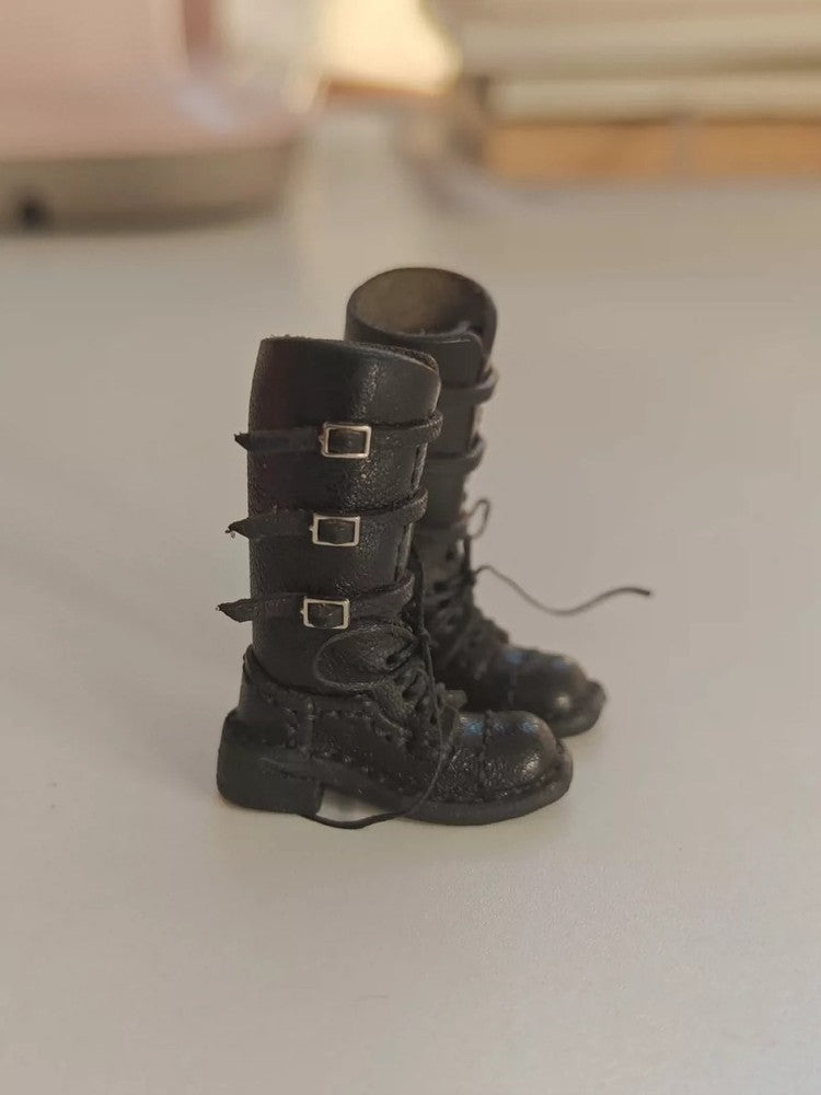 1/6 Blythe BJD Doll Retro Buckle Boots Doll Shoes ob24 ob22 Doll Accessories Toy