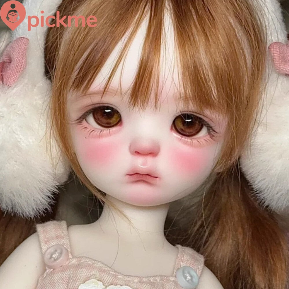 BJD Doll 1/6 Ball Jointed Resin Cute Pouting Girl Face Makeup Naked Doll Gifts