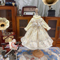 Blythe 1/6 1/4 1/3 BJD Clothes Doll Outfit Beige Chiffon Floral Dress+Headwear-