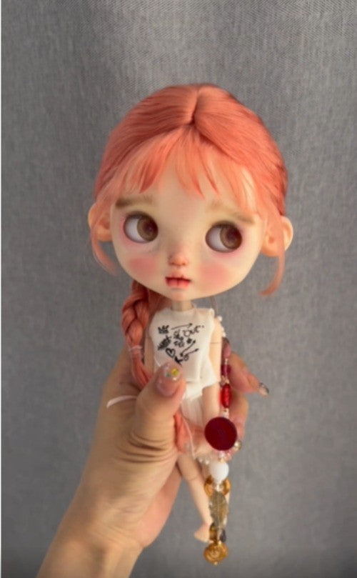 1/6 BJD Blythe Doll Wigs Landazz Hair Long Wavy Wig Soft Mohair Handmade DIY Toy