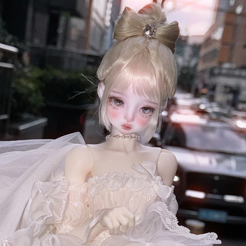 1/4 BJD Doll Women Girl Ball Jointed Resin Body Female Eyes Face Up DIY Toy Gift