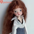BJD 1/6 Silly Doll SD Resin Joint Face Makeup Eyes Sweet Girl Bare Doll Handmade