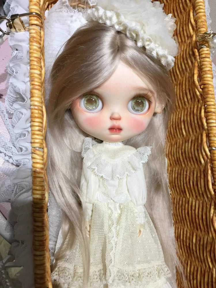 1/6 BJD Blythe Doll Wigs Landazz Hair Long Wavy Wig Soft Mohair Handmade DIY Toy