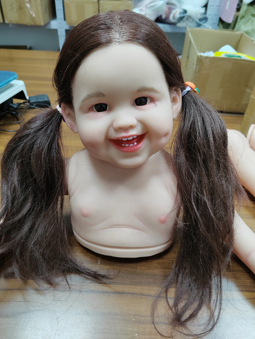 Custom Made 30in Huge Reborn Baby Doll Dimple Painted Toddler Girl Hand-Rooted Hair Body Parts Gift