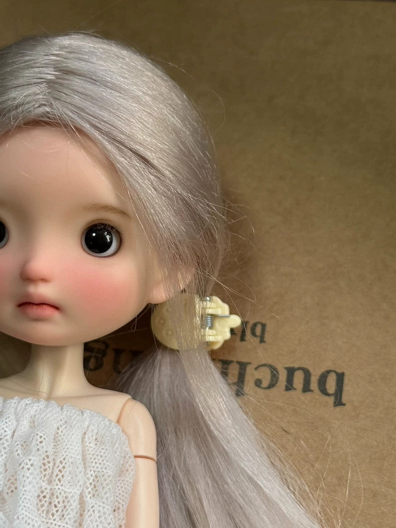 1/6 Landoudou Handmade Wig BJD Doll Soft Mohair Long Straight Hair Girl DIY Gift-