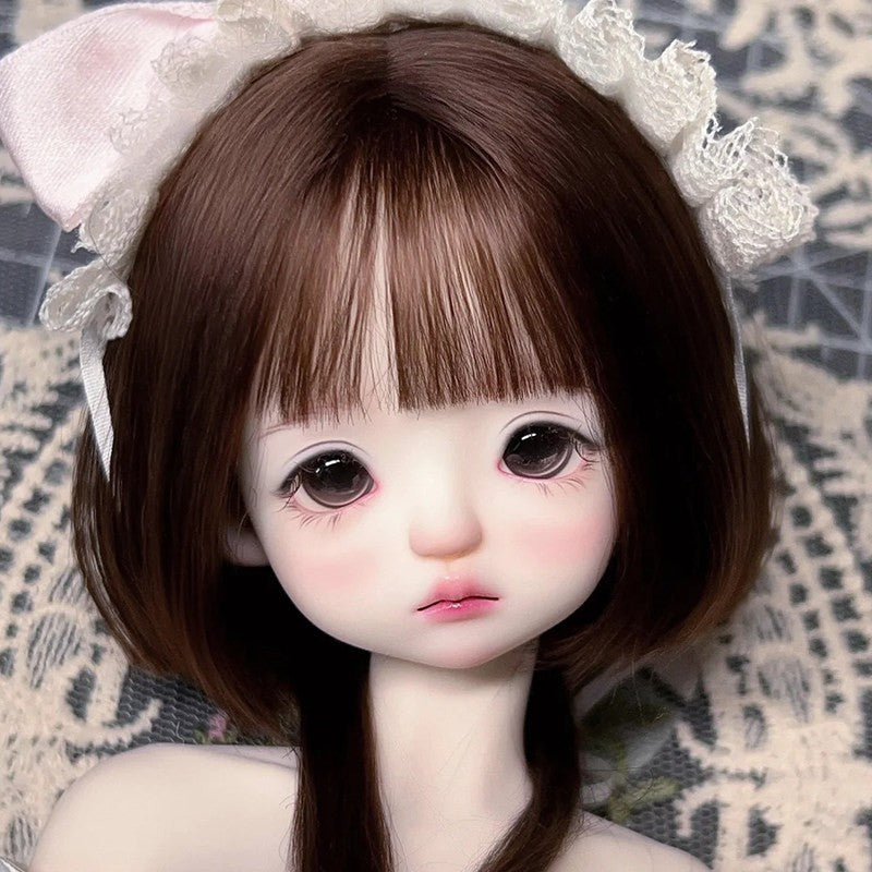 New 1/6 BJD Doll Cute Girl Resin Ball Joint Bare Doll with Eyes Face Makeup Toy