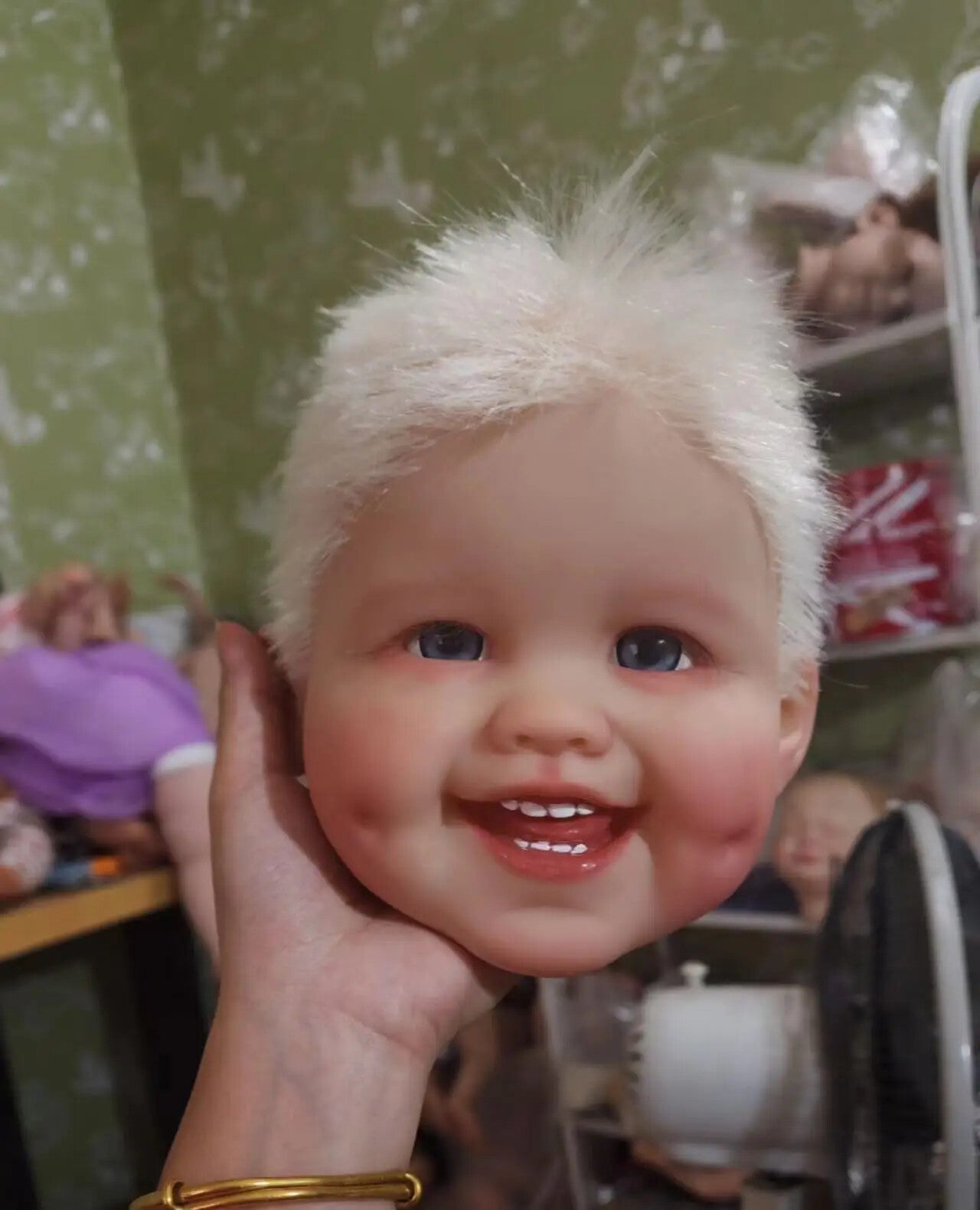 30in Painted Reborn Doll Kit Hand-Rooted Hair Unassembled Toddler Boy Girl Gifts